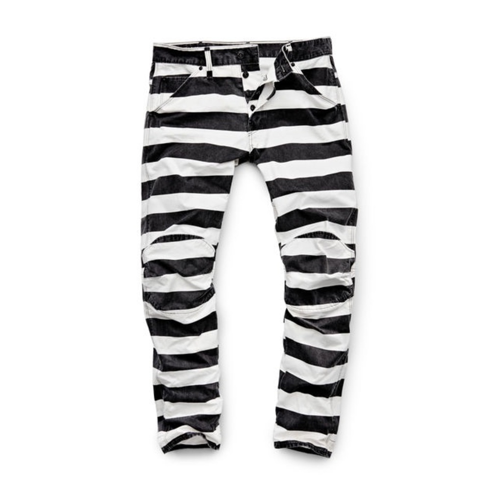 G Star Raw Elwood Black Stripe Jeans 36x32 Slim